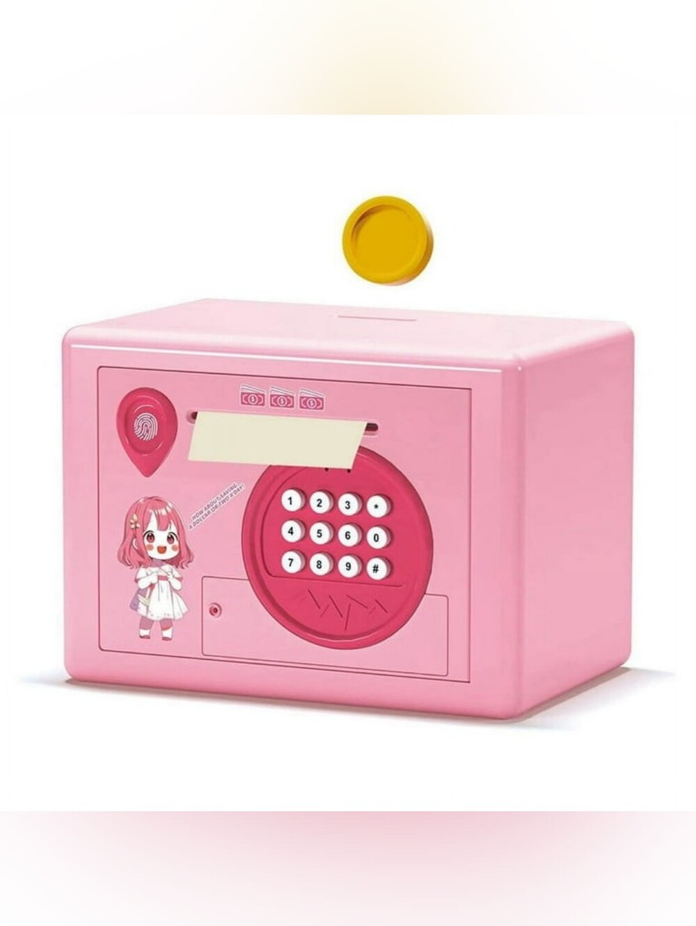 Piggy Bank for Kids,Fingerprint Password Money Saving Box,Coin Bank Money Safe